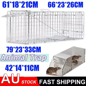 Trap Humane Possum Feral Cage Cat Rabbit Bird Animal Dog Hare Fox Live Catch AU - Picture 1 of 16