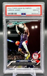 Juegos Olímpicos Topps Now 2024 #30 LeBron James PSA 10 gemas como nuevo - Imagen 1 de 4