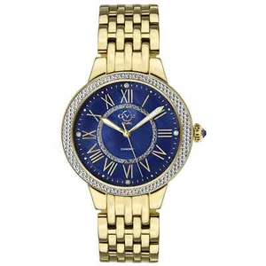 GV2 by Gevril Women 9146 Astor II Blue MOP IPYG Steel Swiss Quartz Diamond Watch - Picture 1 of 10