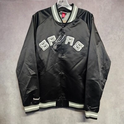 Chaqueta ligera satinada para hombre Mitchell & Ness NBA HWC San Antonio Spurs nueva con etiquetas L Foto 1 de 4