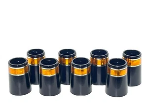 8 pcs Fire Opel Orange / Silver Ring ferrule Fit Both .355” / .370” - Picture 1 of 5