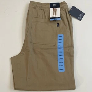 NWT Gap Pull On Pants Khaki Boys Size Large / 10 $45 Kids Beige Pockets Stretch - Picture 1 of 12
