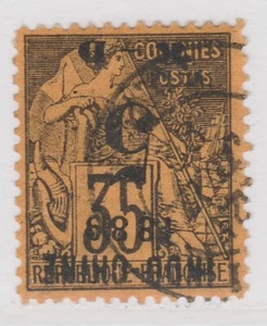 FRENCH INDO-CHINA 1889 5c on 35c Inverted Surch Used Scott 2b $1800 A30P35F44581 - Bild 1 von 1