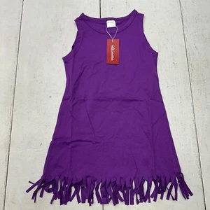 Noomelfish Purple Sleeveless Fringed Sleep Dress Girls Size Small (5-6Y) NEW - Picture 1 of 9