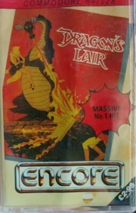 Dragons Lair (Encore 1987) Commodore C64 (Tape, Manual, Box) funktioniert 100 % - Bild 1 von 3