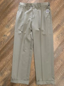 NEW Saddlebred Comfort Waist 34X30 Pleated Dress Pants Cuffed - Picture 1 of 12