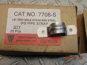 *MENGE 25* PANTHER STARR 7708-S 1/2 ZOLL 2-LOCH EDELSTAHL IPS ROHRBAND - Bild 1 von 1