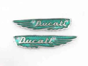 Ducati Scrambler Petrol Gas Fuel Tank Badge Motiv Emblem Set Alloy |Fit For - Picture 1 of 7