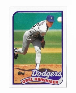 Orel Hershiser 1989 Topps #550 Baseball Trading Card Los Angeles Dodgers - Picture 1 of 2