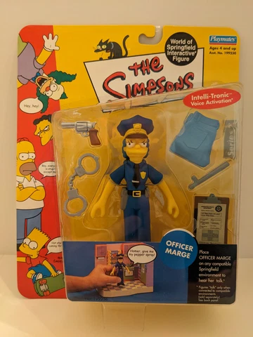 The Simpsons MARGE SIMPSON / OFFICER MARGE WAVE 7 Playmates Figure Cover