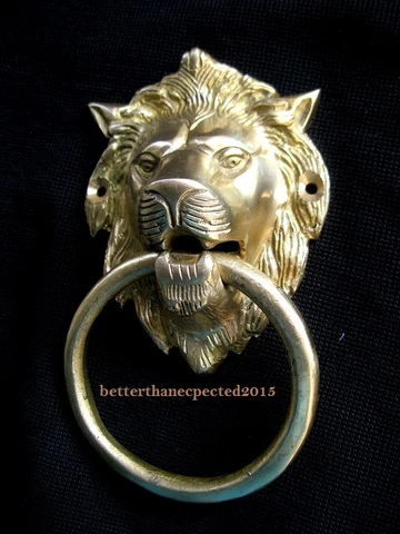 Best Lion Shape Handcrafted Antique Vintage Style Brass Door Knocker Door Pull Cover