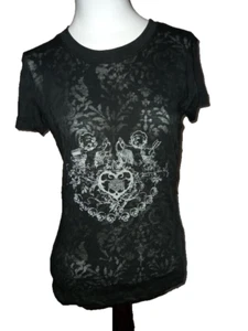 Harley Davidson Damen Motorrad Schwarz Weiß Baumwollmischung Top Shirts Größe S - Bild 1 von 4