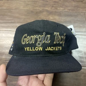 Vintage Georgia Tech Yellow Jackets Sports Specialties Script Snapback Hat Cap - Picture 1 of 7