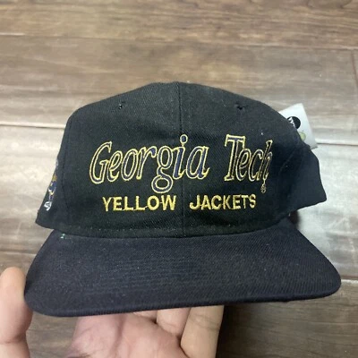 Vintage Georgia Tech Yellow Jackets Sports Specialties Script Snapback Hat Cap - Image 1 of 4