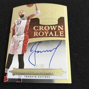 2014-15 Crown Royale Jonas Valanciunas Autograph Auto #13/35 Raptors - Picture 1 of 2
