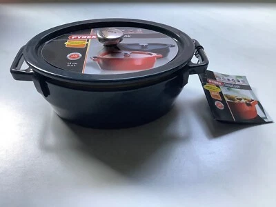 ORIGINAL PYREX SLOW COOK GUSSEISEN KOKOTTE KASSEROL EMAILLE FEUERFEST o,4l- 15cm - Bild 1 von 4