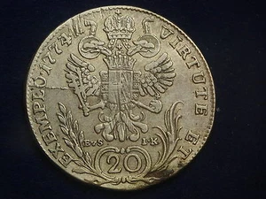 20 Kreuzer 1774 C Prag Joseph II. - RDR Josef Silber W/16/956 - Picture 1 of 2