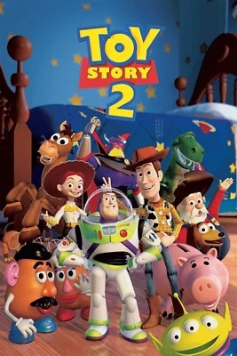 1999 Toy Story 2 Movie Poster 11X17 Woody Buzz Lightyear Andy Rex Disney 🍿