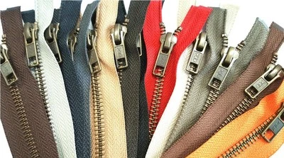 YKK RV Metall 5mm teilbar *altmessing* 60-120cm 38 Farben