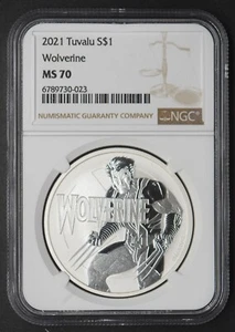 2021 Tuvalu Wolverine Marvel NGC MS70 1oz Silver Coin .9999 - COINGIANTS - - Picture 1 of 2