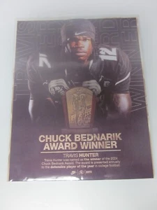 TRAVIS HUNTER 2024 CHUCK BEDNARIK AWARD WINNER 8x10 PHOTO JACKSONVILLE #2 PICK - Picture 1 of 1
