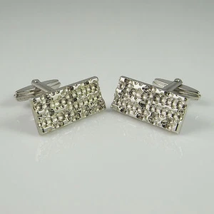 1950s Modernist Cuff Links Mens Minimalist Cuff Links Groom Wedding Engagement - Bild 1 von 9
