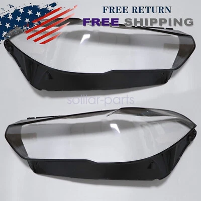 Par de cubiertas de lente de faros para BMW X5 X6 G05 G06 2019-2022 izquierda y derecha Foto 1 de 4