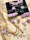 Pink Necklace Bracelets Earring Tikka Asian Indian Pakistani Brides Jewellery