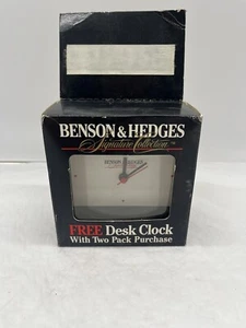 NIB Vintage 1991 BENSON & HEDGES Signature Collection Cigarettes Desk Clock - Picture 1 of 6