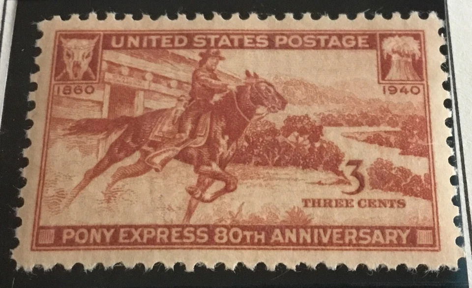 Estampilla del 80 aniversario de Pony Express Foto 1 de 1