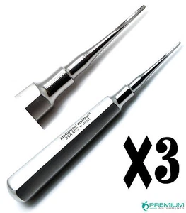 3× Premium Elevator 2mm Straight Tip Root Surgical Extract Instruments - Picture 1 of 3