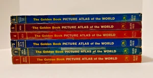 Vintage 1960 Das goldene Buch Bildatlas der Welt komplett 6-Bände Set - Bild 1 von 5