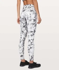 LULULEMON Size 12• Wunder Under Hi-Rise Tight 28" Dual Shibori White Gray - Picture 1 of 14