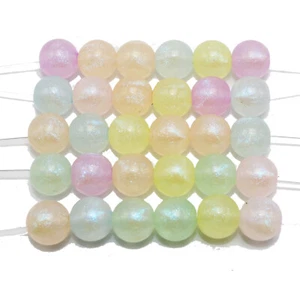 100 Mixed Mermaid Color Acrylic Round Beads 10mm Smooth Ball DIY Bracelet - Imagen 1 de 8
