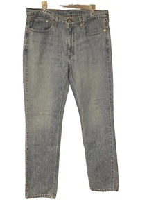 LEVIS 514 Jeans Uomo 36x34 Blu Dritto Lavaggio Leggero Denim Pantaloni Abbigliamento da Lavoro - Foto 1 di 18