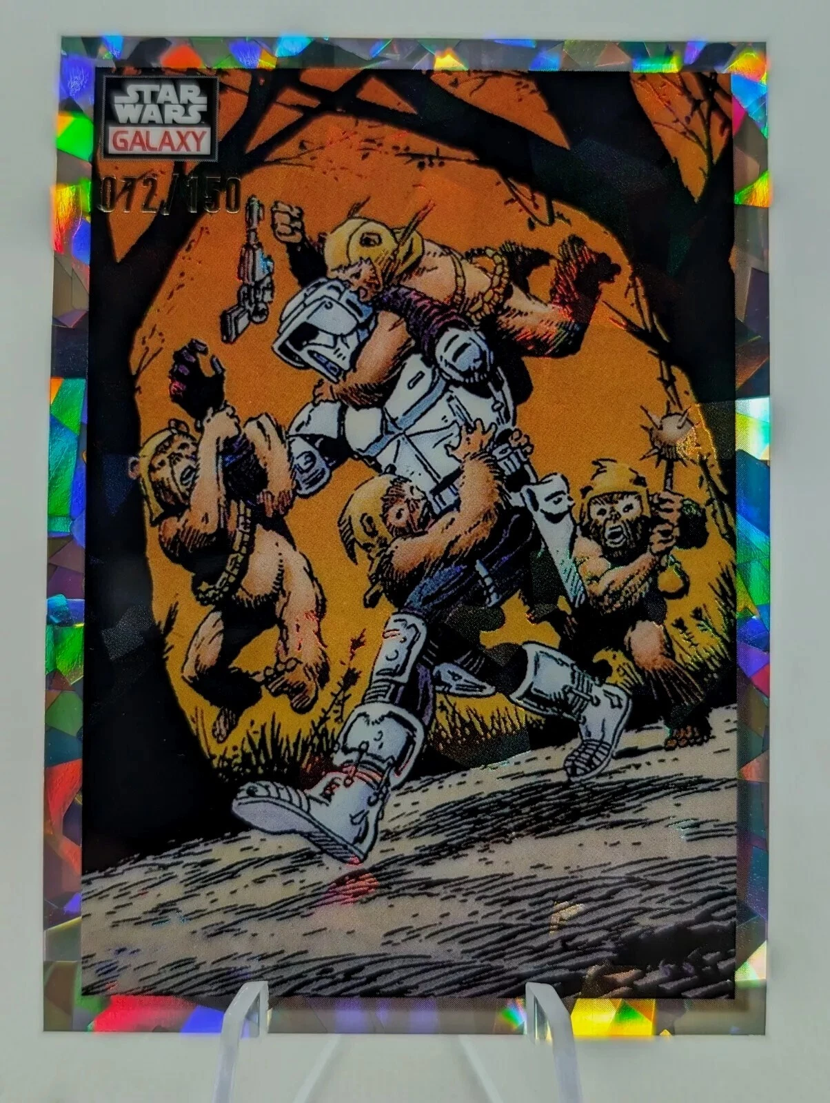 2023 Topps Chrome Star Wars Galaxy Stormtrooper Overrun! Atomic Refractor /150