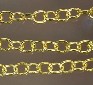 2x3 mm vergoldete Kupfer Schmuck gedrehte Gliederkette 20 Zoll - Bild 1 von 1