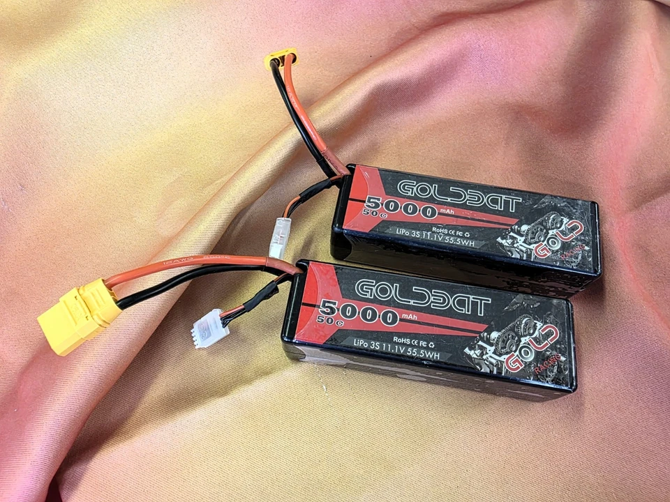 2x RC Li-Po Akkus 3S 11,1V 5000 mAh Hardcase mit XT-90 Stecker {{2 STÜCK!}} - Bild 1 von 4