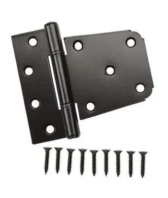 New 2 Pk Everbilt 3-1/2" Heavy Duty Tee Hinge Black Finish # 163286  Free Ship - Image 1 of 4