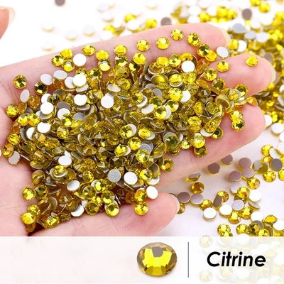 1440 Pcs FlatBack Crystal Rhinestone Gemstones Diamantes 4mm SS16 Nail Art DIY - Image 1 of 4