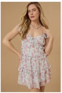 Altar'd State Shayne geblümtes Minikleid neu mit Etikett - XS - Bild 1 von 3