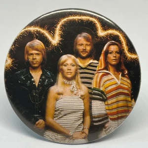 Vintage ABBA PIn Badge Music Band Group Memorabilia Rock Pop Sweden Swedish - Picture 1 of 2