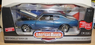 Ertl American Muscle 1970 Chevelle Ss454 Ls6 Fathom Blue Anniversary Edition - Image 1 of 4