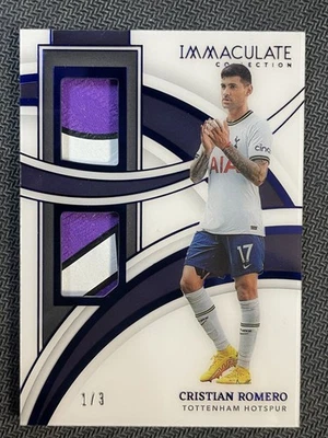 2022-23 Immaculate Cristian Romero Dual Patches Jersey match worn 1/3 No. DP-CRO - Image 1 of 3