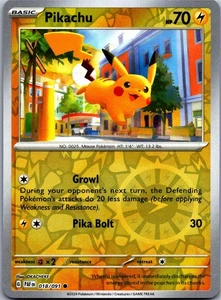Pikachu - 018/091 - SV: Paldean Fates Reverse Holo - Picture 1 of 2