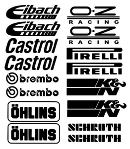 Motorsport Sponsoren, Auto Aufkleber-Sticker Racing Tuning Set 19 -  16Sticker - Bild 1 von 2