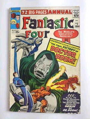 ⭐ Fantastic Four Annual #2  DOCTOR DOOM Origin! Marvel Dr. Comic 1964 CGC It VG+ - Image 1 of 4