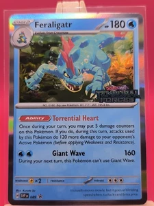 Feraligatr SVP089 Temporal Forces Prerelease Promo Holo Rare Pokemon Card - Foto 1 di 14