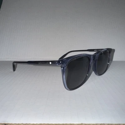 Gafas de sol MONTBLANC cuadradas/rectangulares azules grises gafas de lujo MB0008S Foto 1 de 4