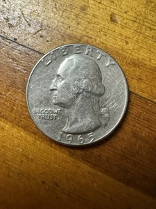 1965 DDO DDR No Mint Mark Filled Letters Multiple Errors Washington Quarter #1 - Picture 1 of 2